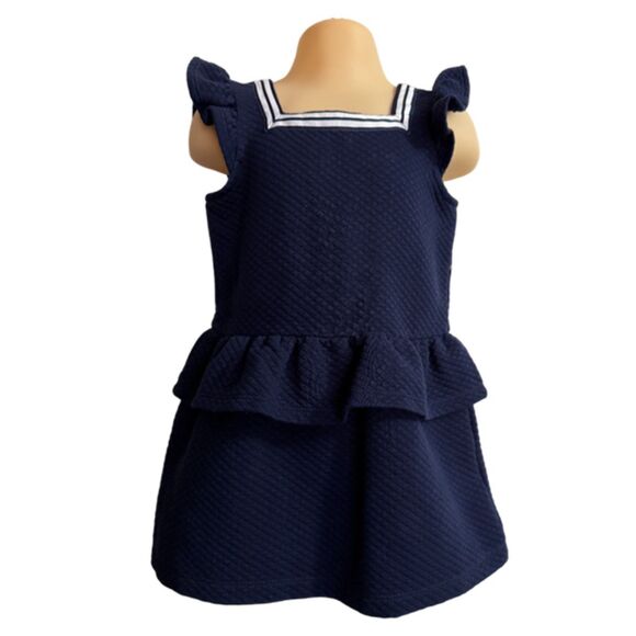Janie and Jack Ruffle Navy Dress Size 2T - Picture 3 of 6